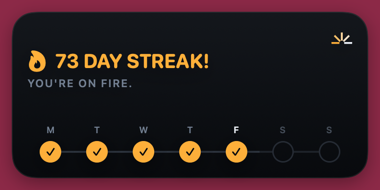 Clave streak widget